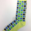 Green, Blue, Grey Check Socks-540