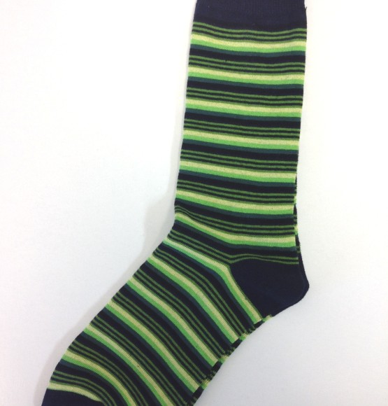 Green Stripe Socks-544