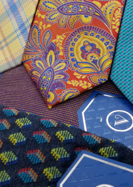 Close up picture of ties and socks for the sharp dresser