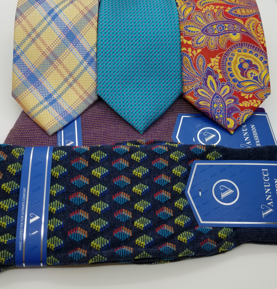 3 ties and 2 socks for the sharp dresser