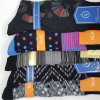Close-up picture of 5 black based socks